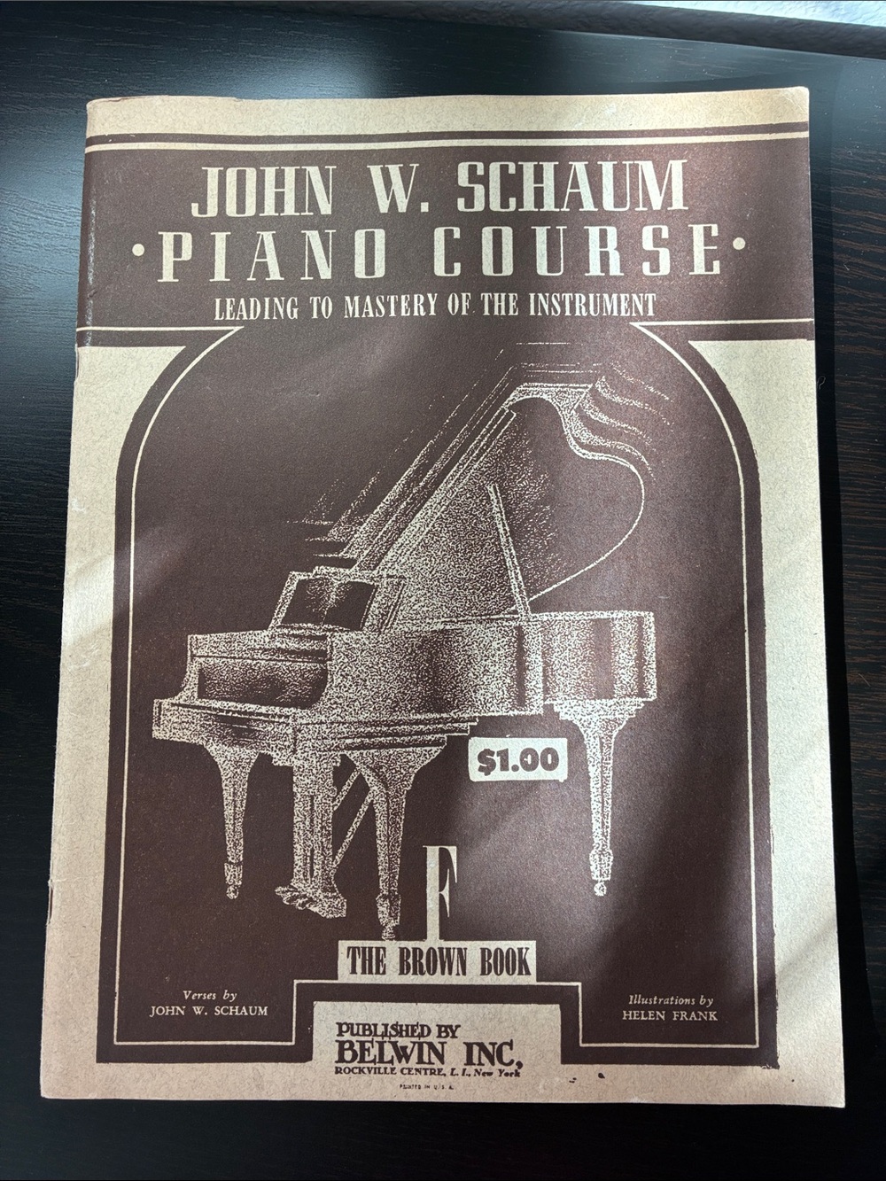 John W.Schaum Piano Course F The Brown Book